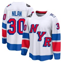 Chris Nilan New York Rangers Fanatics Branded Men's Breakaway 2024 Stadium Series Jersey - White