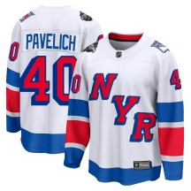 Mark Pavelich New York Rangers Fanatics Branded Men's Breakaway 2024 Stadium Series Jersey - White