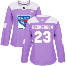 Jeff Beukeboom New York Rangers Adidas Women's Authentic Fights Cancer Practice Jersey - Purple