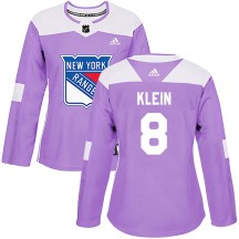 Kevin Klein New York Rangers Adidas Women's Authentic Fights Cancer Practice Jersey - Purple
