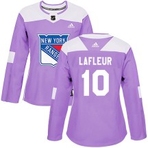 Guy Lafleur New York Rangers Adidas Women's Authentic Fights Cancer Practice Jersey - Purple