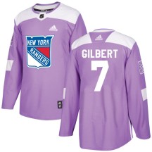 Rod Gilbert New York Rangers Adidas Youth Authentic Fights Cancer Practice Jersey - Purple