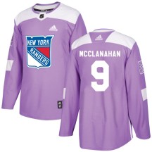 Rob Mcclanahan New York Rangers Adidas Youth Authentic Fights Cancer Practice Jersey - Purple