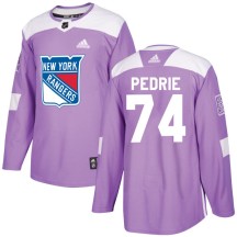 Vince Pedrie New York Rangers Adidas Youth Authentic Fights Cancer Practice Jersey - Purple