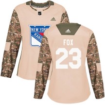 Adam Fox New York Rangers Adidas Women's Authentic Veterans Day Practice Jersey - Camo