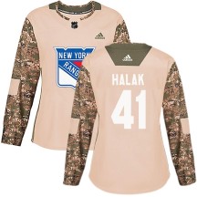 Jaroslav Halak New York Rangers Adidas Women's Authentic Veterans Day Practice Jersey - Camo