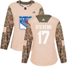 Kevin Stevens New York Rangers Adidas Women's Authentic Veterans Day Practice Jersey - Camo