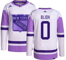 Anton Blidh New York Rangers Adidas Youth Authentic Hockey Fights Cancer Jersey -
