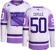 Will Cuylle New York Rangers Adidas Youth Authentic Hockey Fights Cancer Jersey -