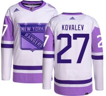 Alex Kovalev New York Rangers Adidas Youth Authentic Hockey Fights Cancer Jersey -