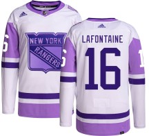 Pat Lafontaine New York Rangers Adidas Youth Authentic Hockey Fights Cancer Jersey -
