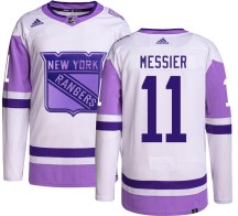 Mark Messier New York Rangers Adidas Youth Authentic Hockey Fights Cancer Jersey -