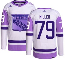 K'Andre Miller New York Rangers Adidas Youth Authentic Hockey Fights Cancer Jersey -