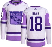 Riley Nash New York Rangers Adidas Youth Authentic Hockey Fights Cancer Jersey -