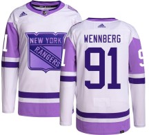 Alex Wennberg New York Rangers Adidas Youth Authentic Hockey Fights Cancer Jersey -