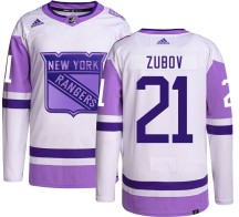Sergei Zubov New York Rangers Adidas Youth Authentic Hockey Fights Cancer Jersey -