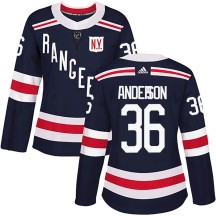 Glenn Anderson New York Rangers Adidas Women's Authentic 2018 Winter Classic Home Jersey - Navy Blue