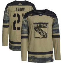 Sergei Zubov New York Rangers Adidas Men's Authentic Military Appreciation Practice Jersey - Camo