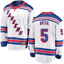 Barry Beck New York Rangers Fanatics Branded Youth Breakaway Away Jersey - White