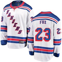 Adam Fox New York Rangers Fanatics Branded Youth Breakaway Away Jersey - White