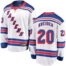 Chris Kreider New York Rangers Fanatics Branded Youth Breakaway Away Jersey - White