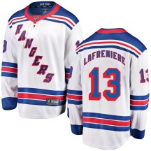 Alexis Lafreniere New York Rangers Fanatics Branded Youth Breakaway Away Jersey - White