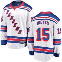 Boo Nieves New York Rangers Fanatics Branded Youth Breakaway Away Jersey - White