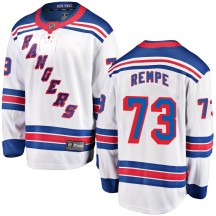 Matt Rempe New York Rangers Fanatics Branded Youth Breakaway Away Jersey - White