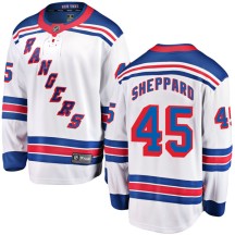 James Sheppard New York Rangers Fanatics Branded Youth Breakaway Away Jersey - White