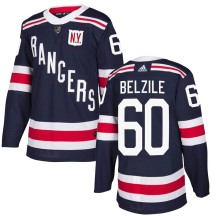 Alex Belzile New York Rangers Adidas Youth Authentic 2018 Winter Classic Home Jersey - Navy Blue