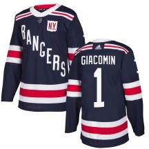 Eddie Giacomin New York Rangers Adidas Youth Authentic 2018 Winter Classic Home Jersey - Navy Blue