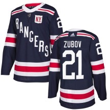 Sergei Zubov New York Rangers Adidas Youth Authentic 2018 Winter Classic Home Jersey - Navy Blue