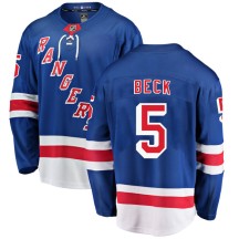 Barry Beck New York Rangers Fanatics Branded Youth Breakaway Home Jersey - Blue